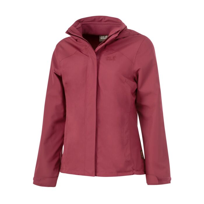 Jack Wolfskin 3-in-1 Damen Jacke Silver Pass, berry, XS von Jack Wolfskin