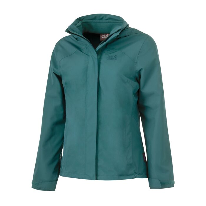 Jack Wolfskin 3-in-1 Damen Jacke Silver Pass, petrol von Jack Wolfskin