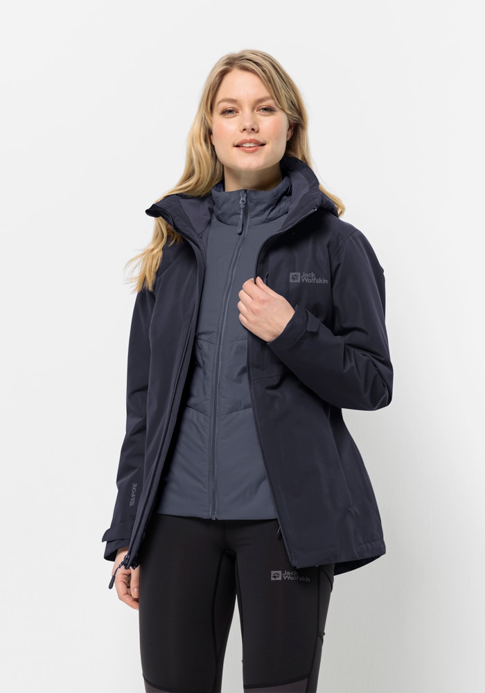 Jack Wolfskin 3-in-1-Funktionsjacke »BERGLAND 3IN1 JKT W«, mit Kapuze von Jack Wolfskin