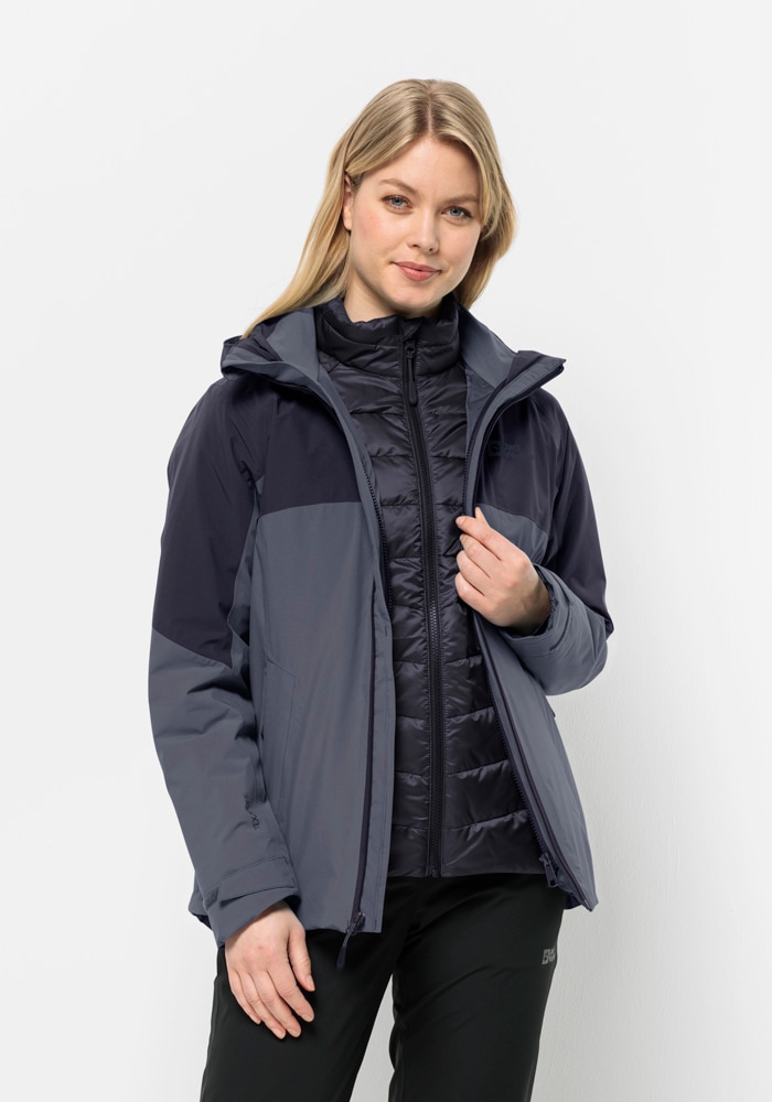 Jack Wolfskin 3-in-1-Funktionsjacke »FELDBERG 3IN1 JKT W«, (2 teilig), mit Kapuze von Jack Wolfskin