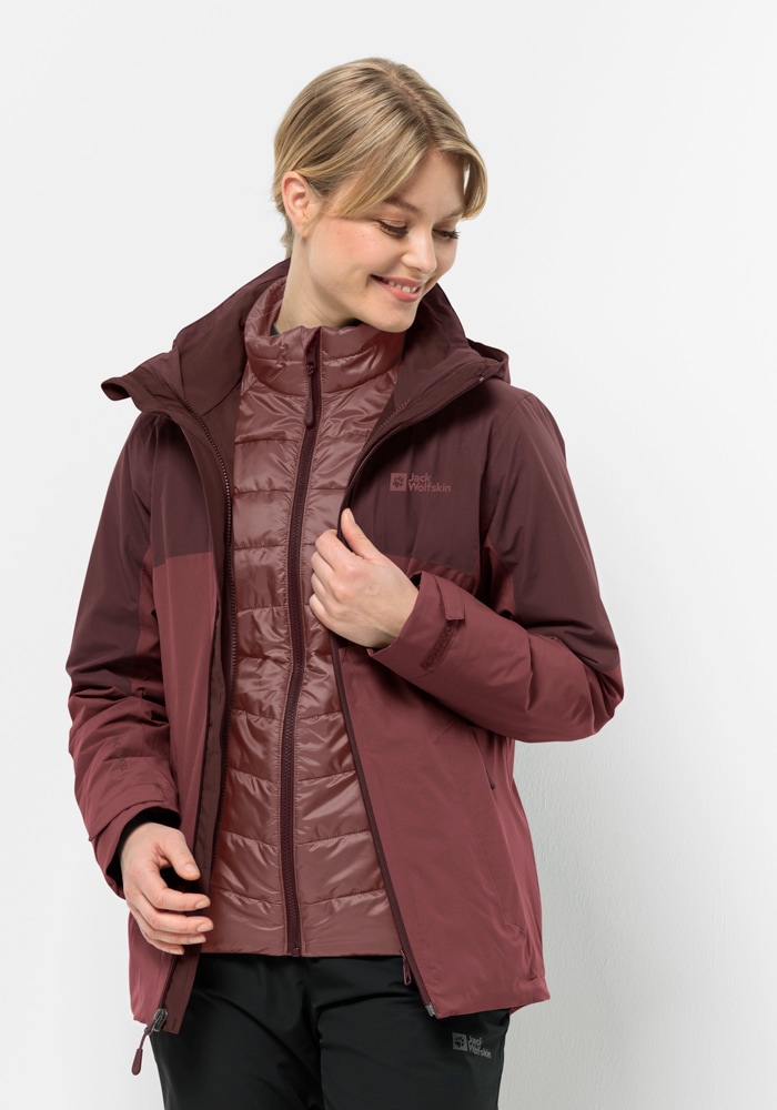 Jack Wolfskin 3-in-1-Funktionsjacke »FELDBERG 3IN1 JKT W«, (2 teilig), mit Kapuze von Jack Wolfskin