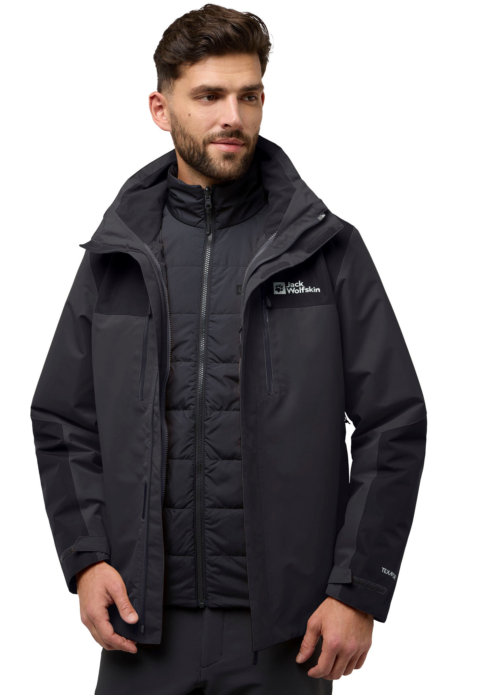 Jack Wolfskin 3-in-1-Funktionsjacke »JASPER 3IN1 JKT M«, mit Kapuze, Winterjacke Jack Wolfskin 3-in-1-Funktionsjacke »JASPER 3IN1 JKT M«, mit Kapuze, Winterjacke von Jack Wolfskin