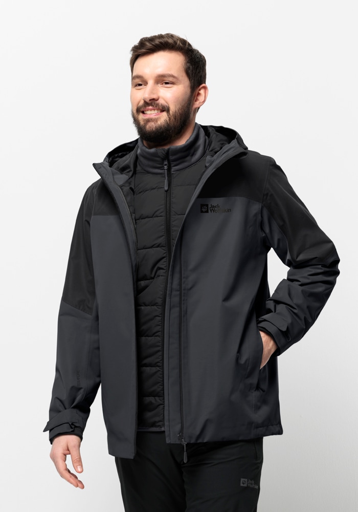 Jack Wolfskin 3-in-1-Funktionsjacke »GLAABACH 3IN1 JKT M«, (2 teilig), mit Kapuze von Jack Wolfskin