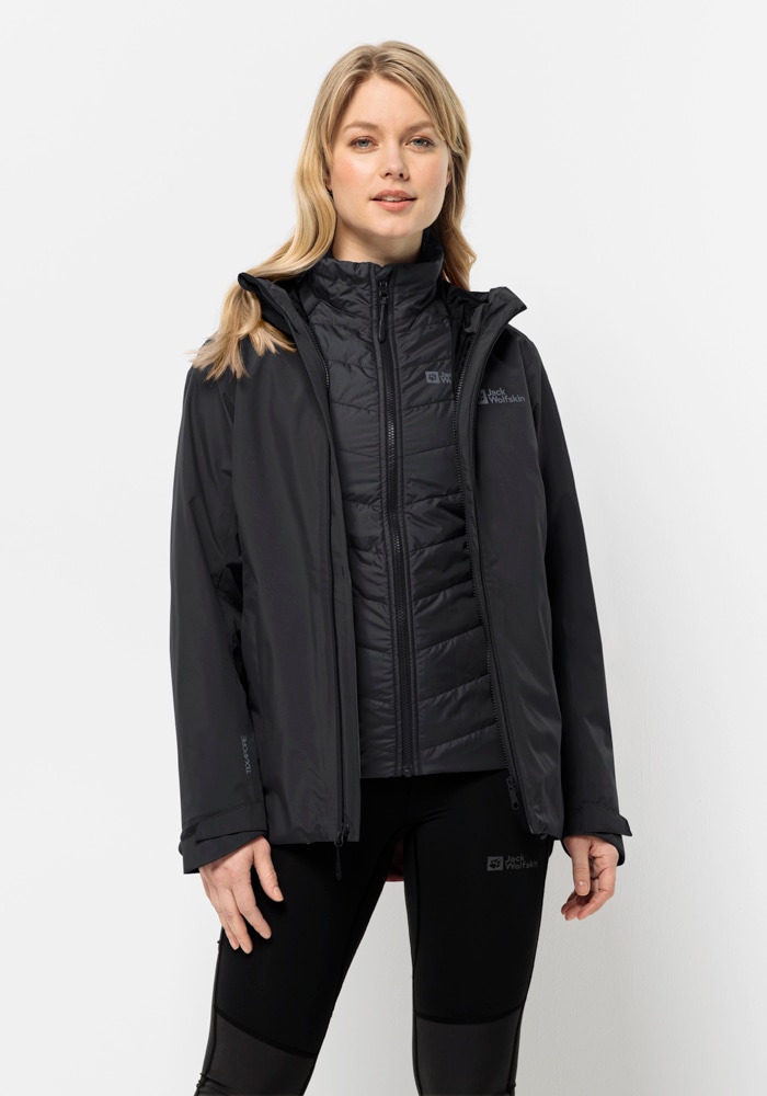 Jack Wolfskin 3-in-1-Funktionsjacke »GLAABACH 3IN1 JKT W«, (2 teilig), mit Kapuze von Jack Wolfskin