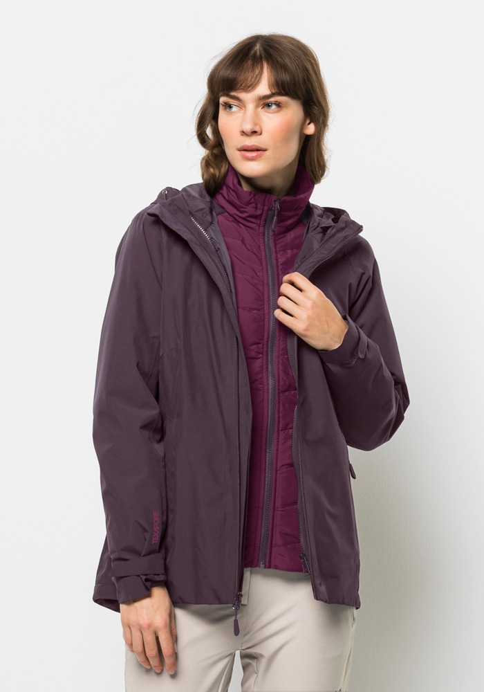 Jack Wolfskin 3-in-1-Funktionsjacke »GLAABACH 3IN1 JKT W«, (2 teilig), mit Kapuze von Jack Wolfskin