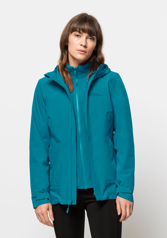 Jack Wolfskin 3-in-1-Funktionsjacke »MOONRISE 3IN1 JKT W«, (2 teilig), mit Kapuze von Jack Wolfskin