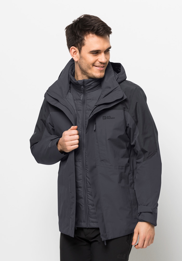 Jack Wolfskin 3-in-1-Funktionsjacke »ROMBERG 3IN1 JKT M«, (2 teilig), mit Kapuze von Jack Wolfskin