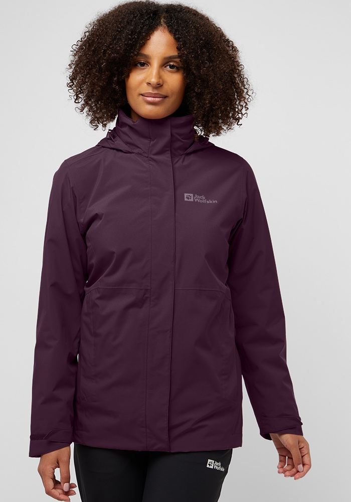 Jack Wolfskin 3-in-1-Funktionsjacke »ROTWAND 3IN1 JKT W«, mit Kapuze von Jack Wolfskin