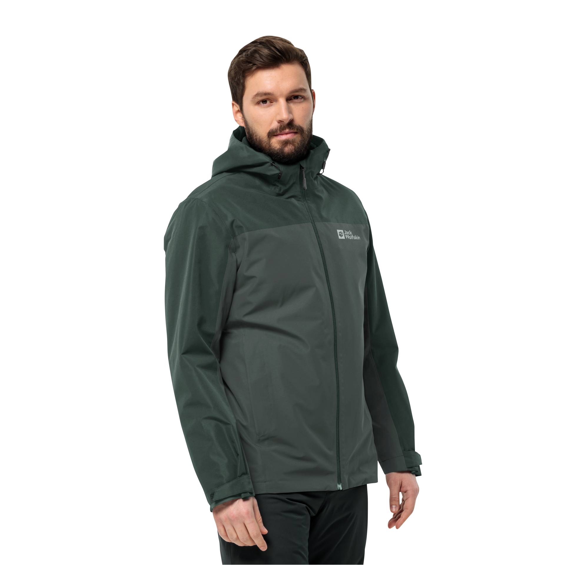 Jack Wolfskin 3-in-1-Funktionsjacke »TAUBENBERG 3IN1 JKT M«, mit Kapuze, Wasserabweisenden Reissverschlüssen, Wasserdicht, Atmungsaktiv von Jack Wolfskin