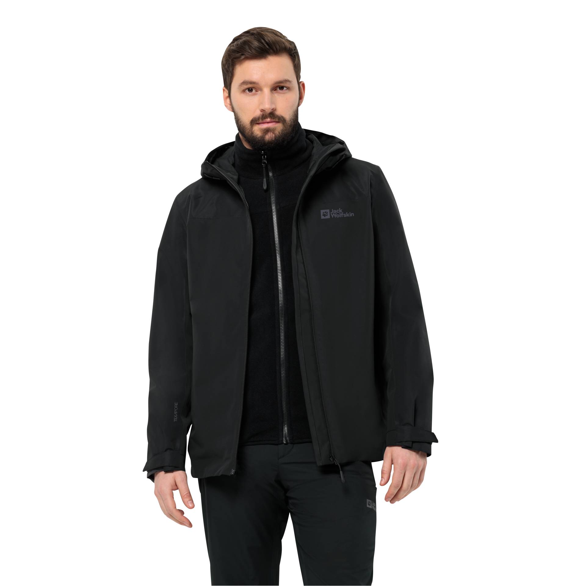 Jack Wolfskin 3-in-1-Funktionsjacke »TAUBENBERG 3IN1 JKT M«, mit Kapuze, Wasserabweisenden Reissverschlüssen, Wasserdicht, Atmungsaktiv von Jack Wolfskin