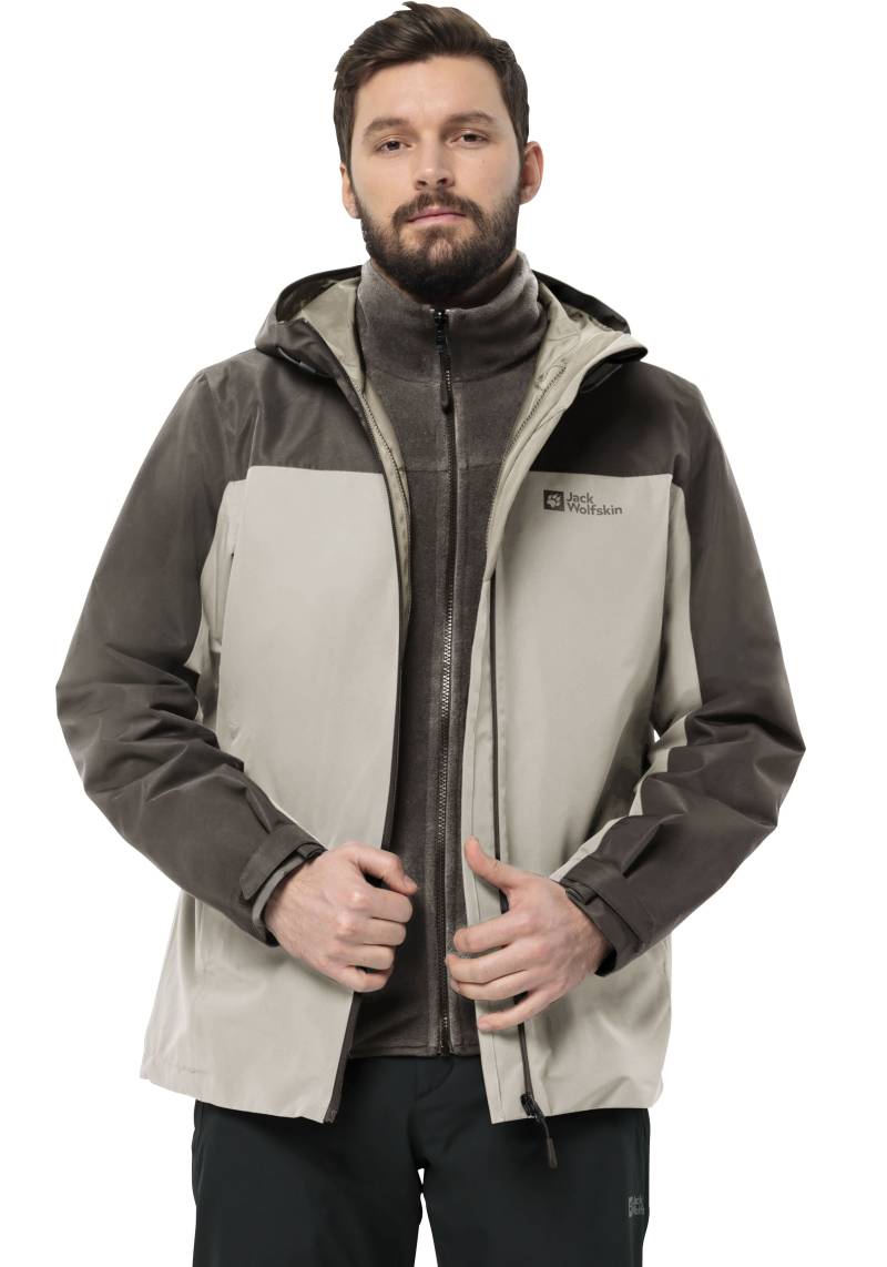 Jack Wolfskin 3-in-1-Funktionsjacke »TAUBENBERG 3IN1 JKT M«, mit Kapuze, mit wasserabweisenden Reissverschlüssen, Wasserdicht, Atmungsaktiv von Jack Wolfskin