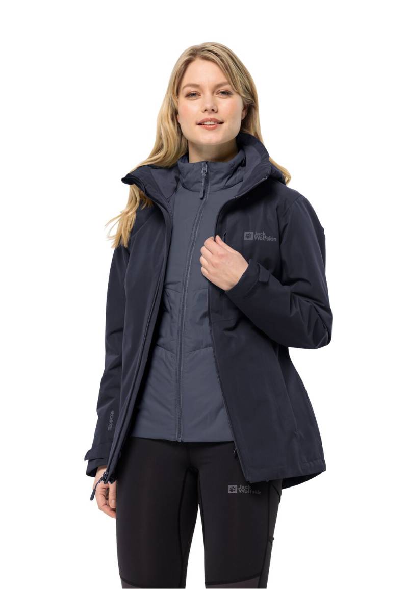 Jack Wolfskin 3 in 1 Jacke Damen Bergland 3in1 Jacket Women L graphite graphite von Jack Wolfskin