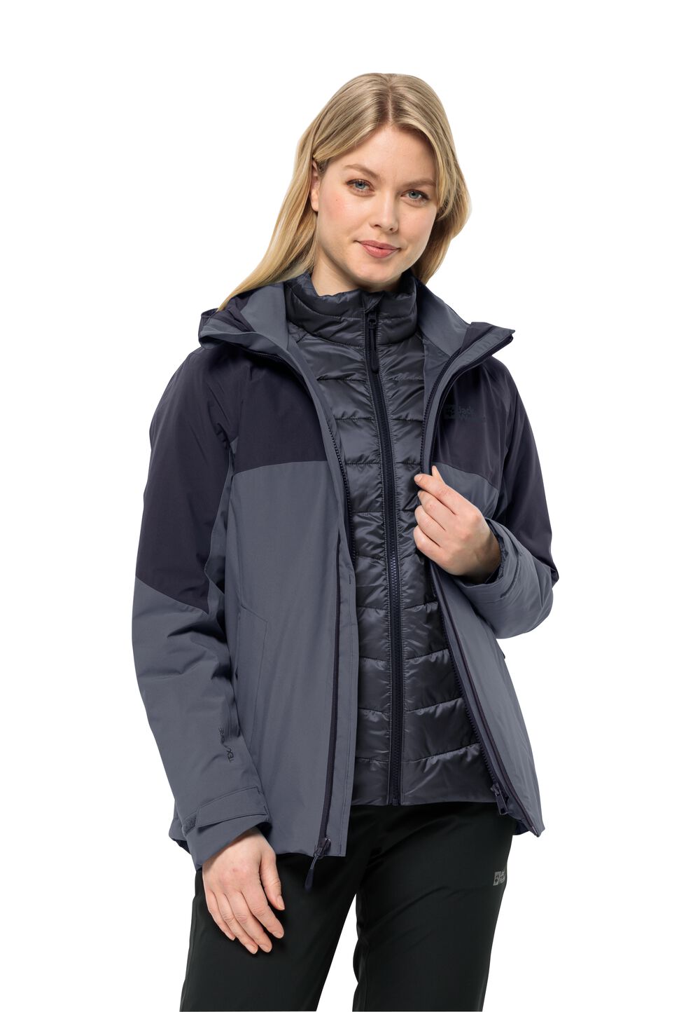 Jack Wolfskin 3 in 1 Jacke Damen Feldberg 3in1 Jacket Women XS dolphin dolphin von Jack Wolfskin