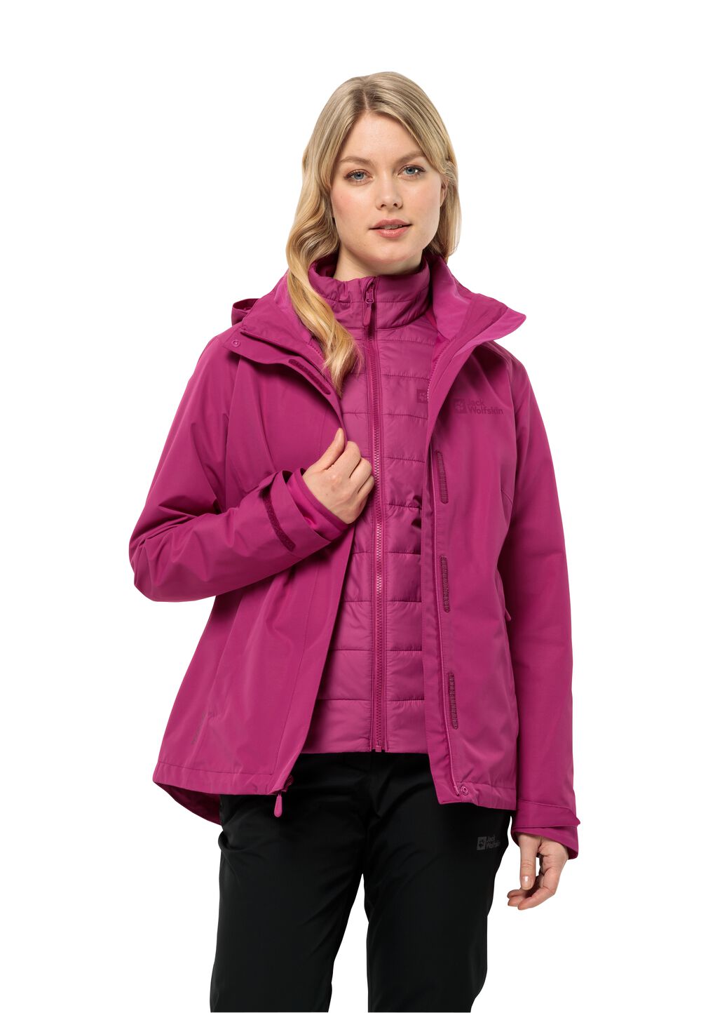 Jack Wolfskin 3 in 1 Jacke Damen Geisshorn 3in1 Jacket Women S new magenta new magenta von Jack Wolfskin