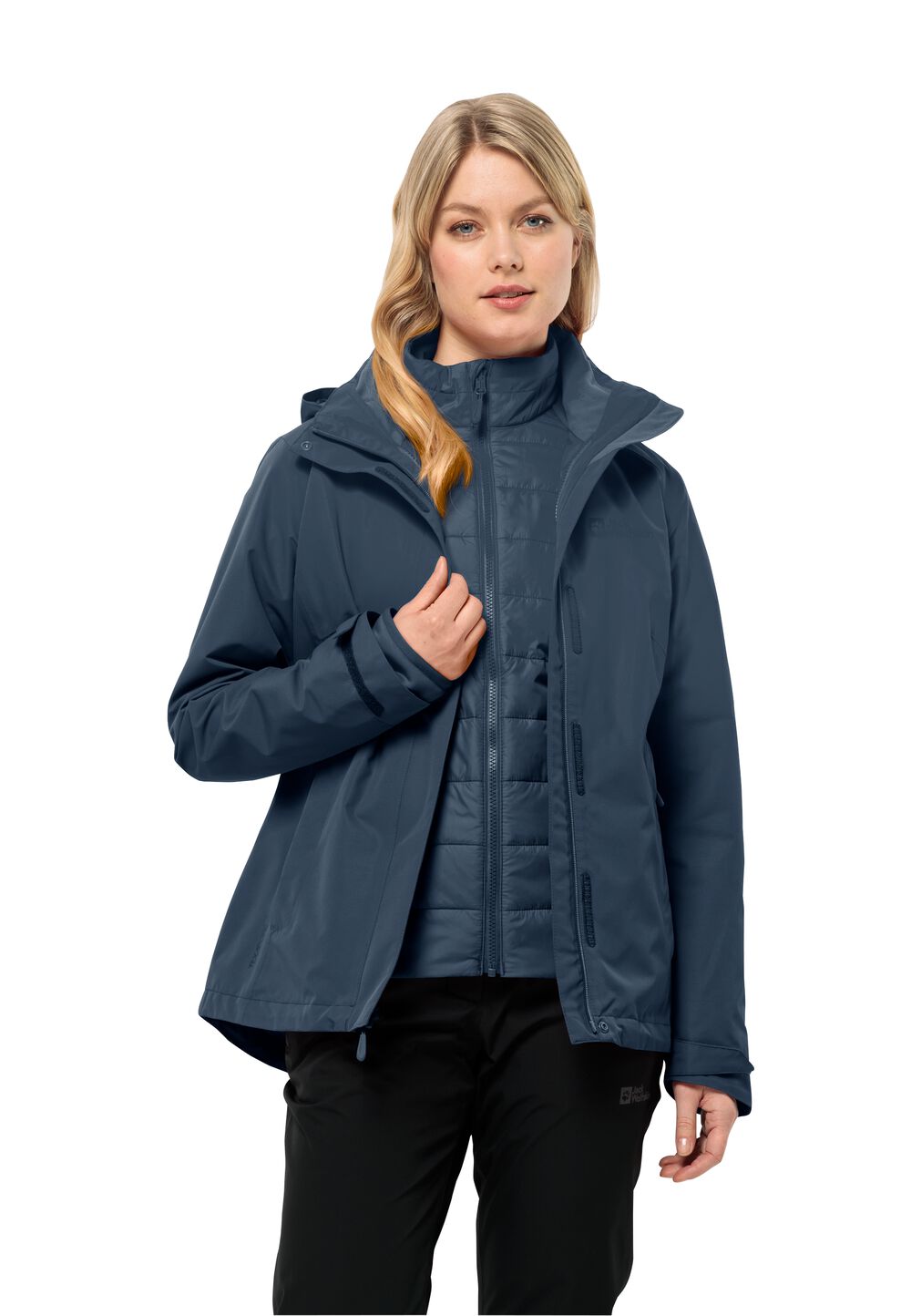 Jack Wolfskin 3 in 1 Jacke Damen Geisshorn 3in1 Jacket Women XS blau night blue von Jack Wolfskin