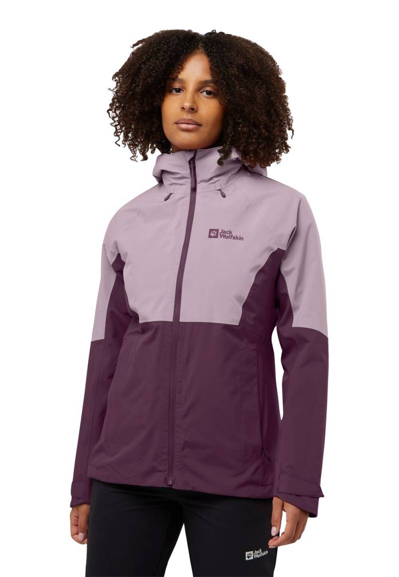 Jack Wolfskin 3 in 1 Jacke Damen Glaabach 3in1 Jacket Women 2XL midnight plum midnight plum von Jack Wolfskin