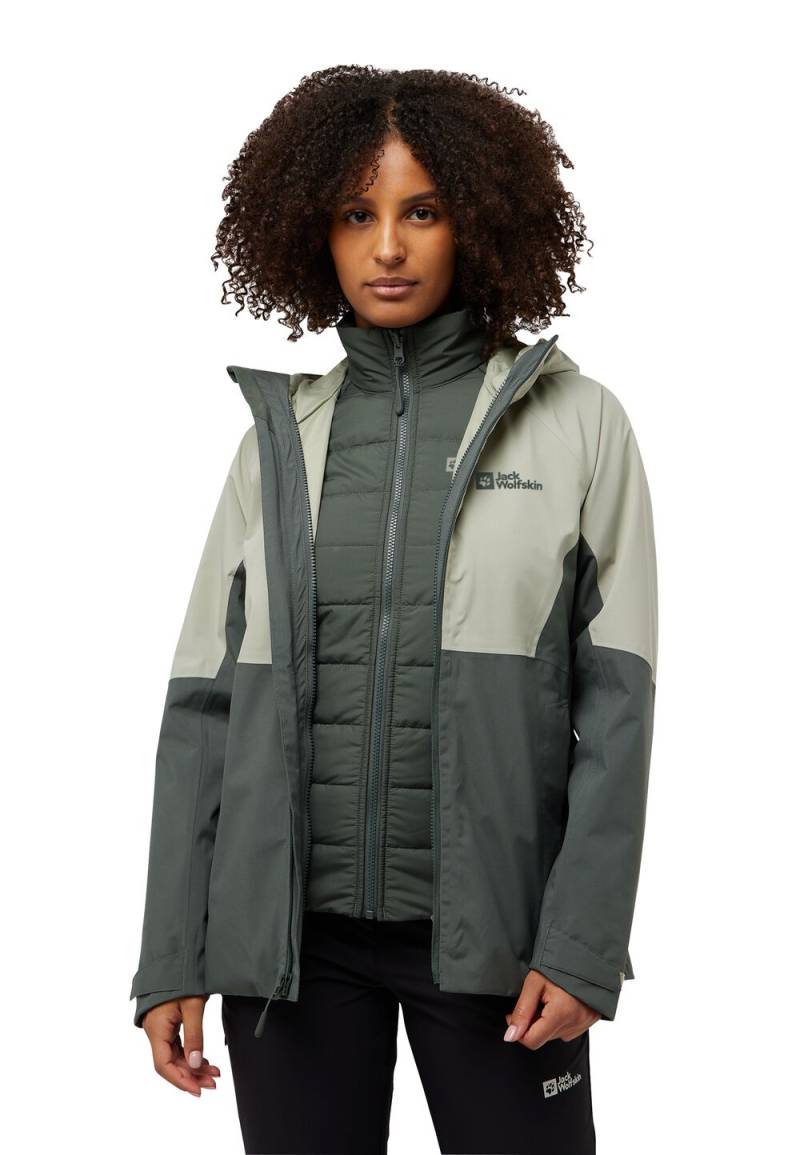 Jack Wolfskin 3 in 1 Jacke Damen Glaabach 3in1 Jacket Women L slate green slate green von Jack Wolfskin