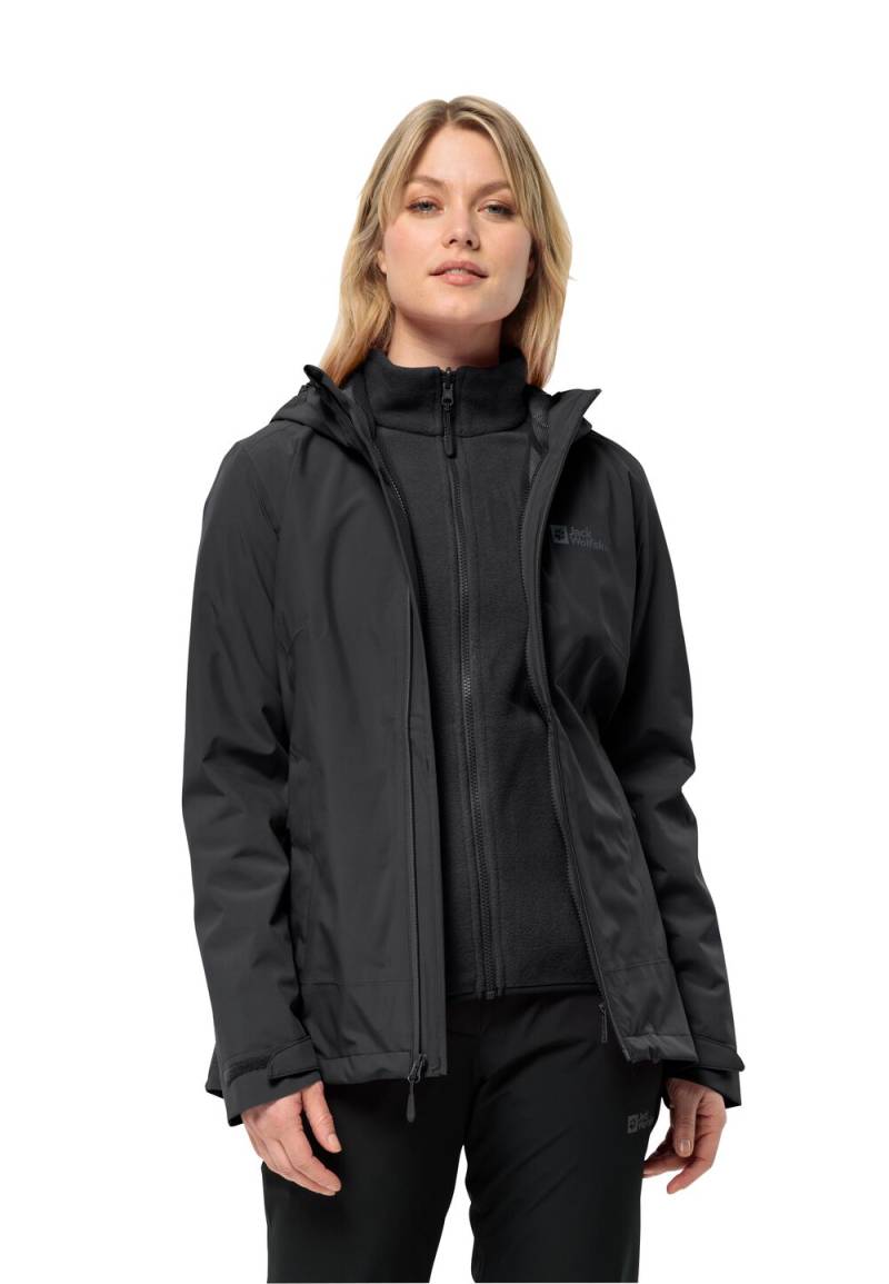 Jack Wolfskin Moonrise 3in1 Jacket Women L black black von Jack Wolfskin