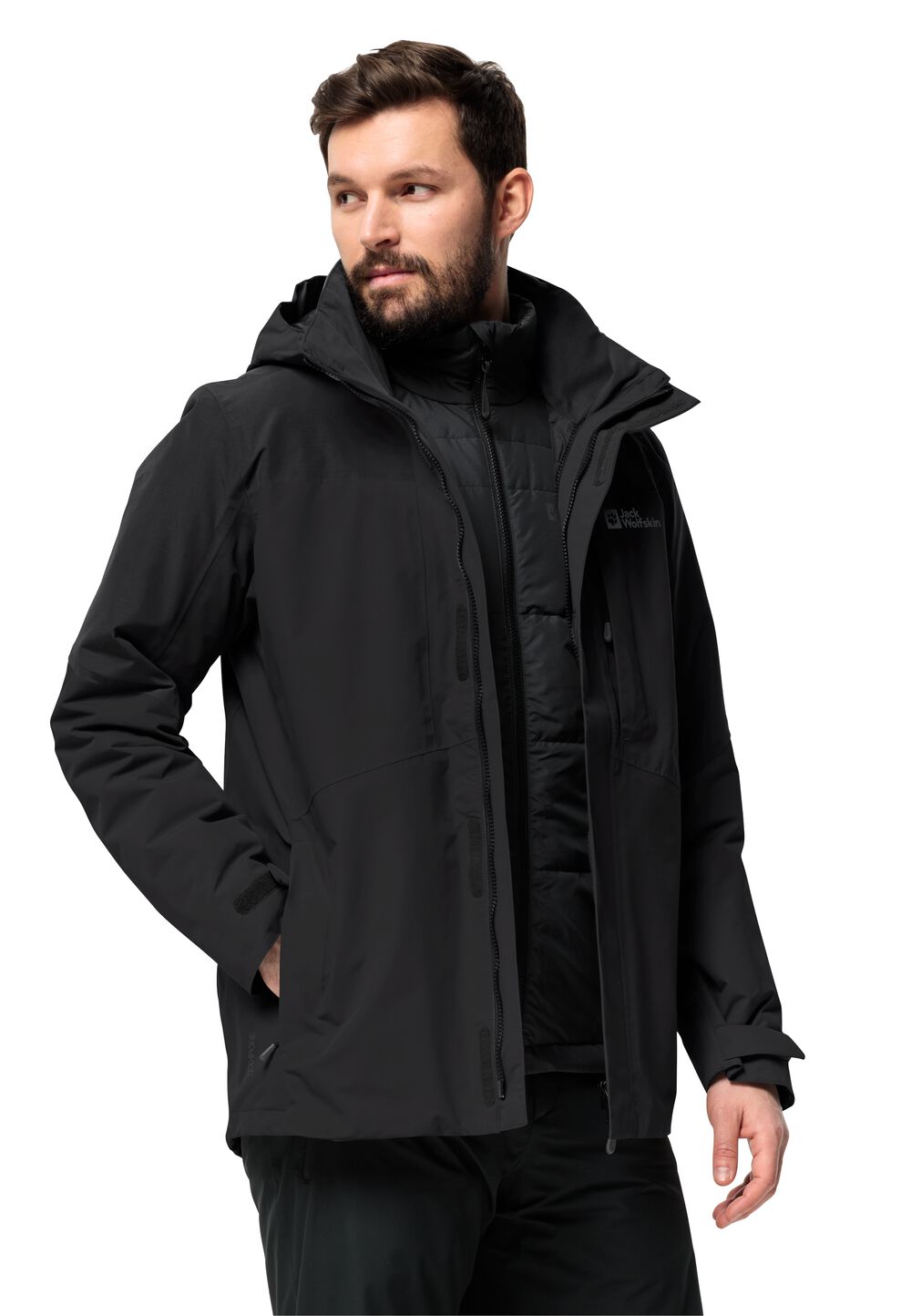 Jack Wolfskin 3 in 1 Jacke Herren Romberg 3in1 Jacket Men M schwarz black von Jack Wolfskin