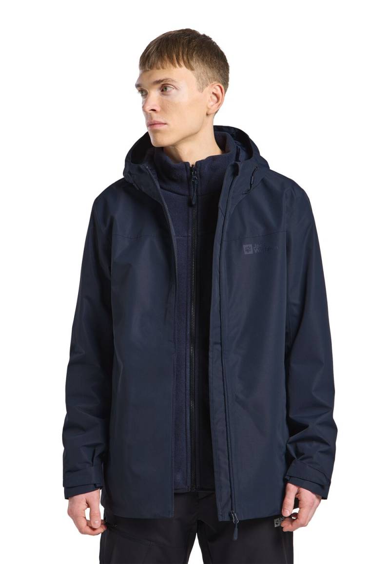 Jack Wolfskin 3 in 1 Jacke Herren Taubenberg 3in1 Jacket Men L blau night blue von Jack Wolfskin