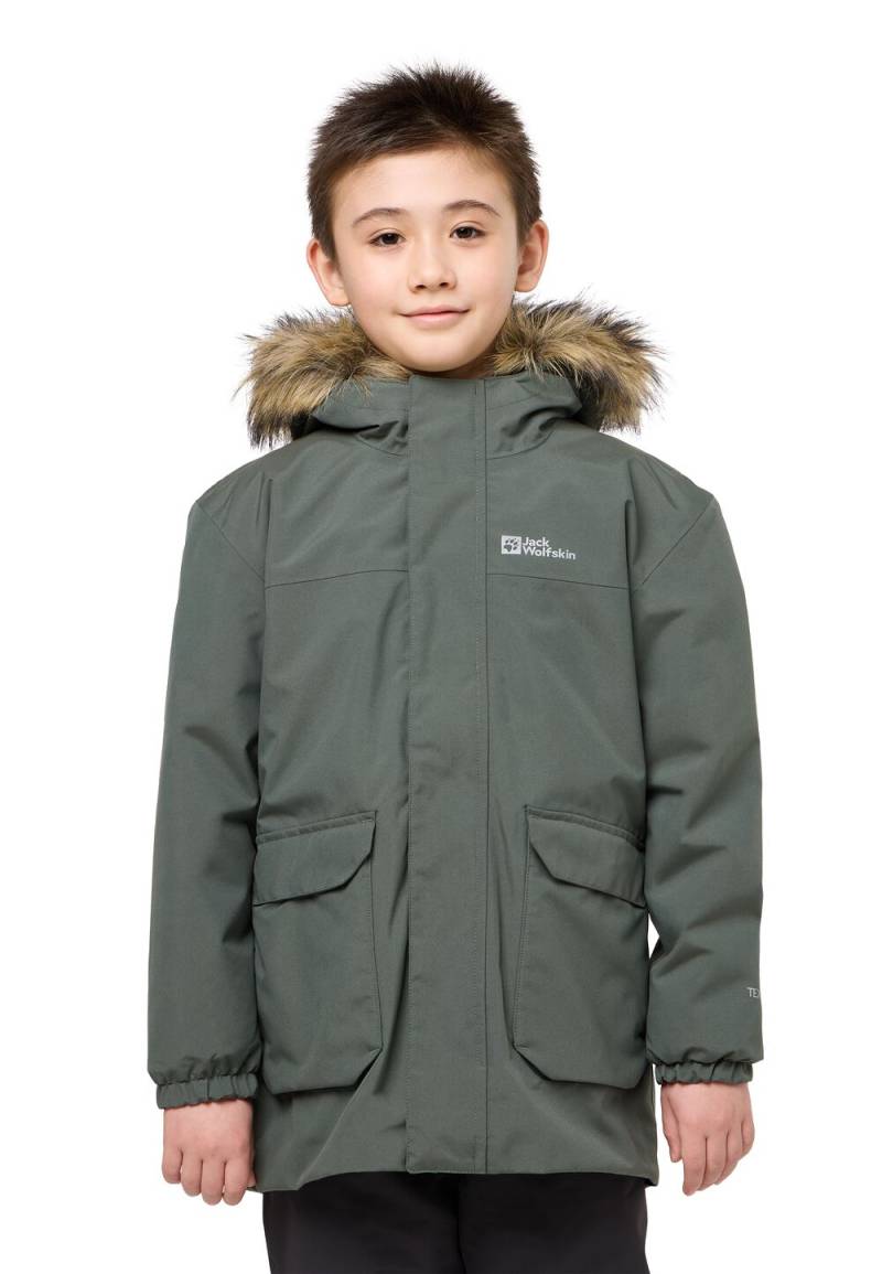 Jack Wolfskin 3 in 1 Jacke Kinder Cosy Bear 3in1 Parka Kids 104 slate green slate green von Jack Wolfskin