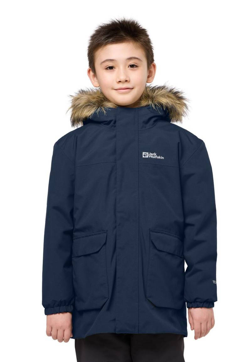 Jack Wolfskin 3 in 1 Jacke Kinder Cosy Bear 3in1 Parka Kids 116 blau night blue von Jack Wolfskin