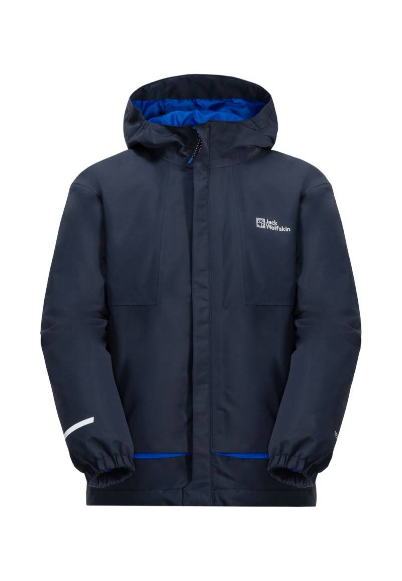 Jack Wolfskin 3 in 1 Jacke Kinder Actamic 3in1 Jacket Kids 116 blau night blue von Jack Wolfskin