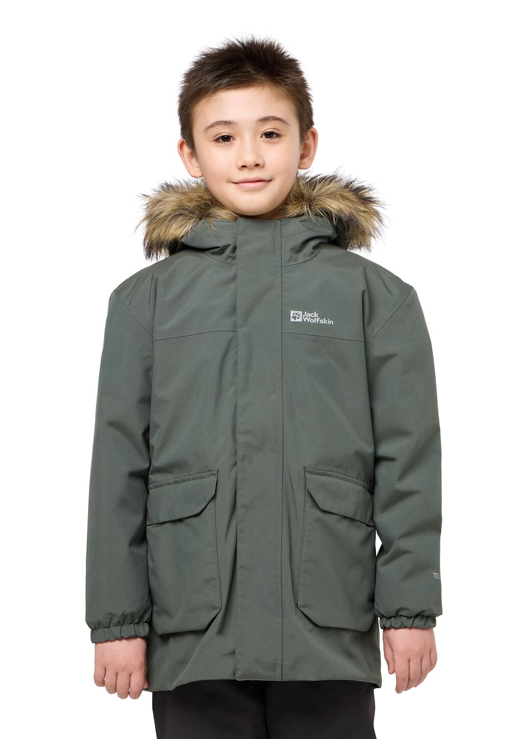 Jack Wolfskin 3 in 1 Jacke Kinder Cosy Bear 3in1 Parka Kids 92 slate green slate green von Jack Wolfskin