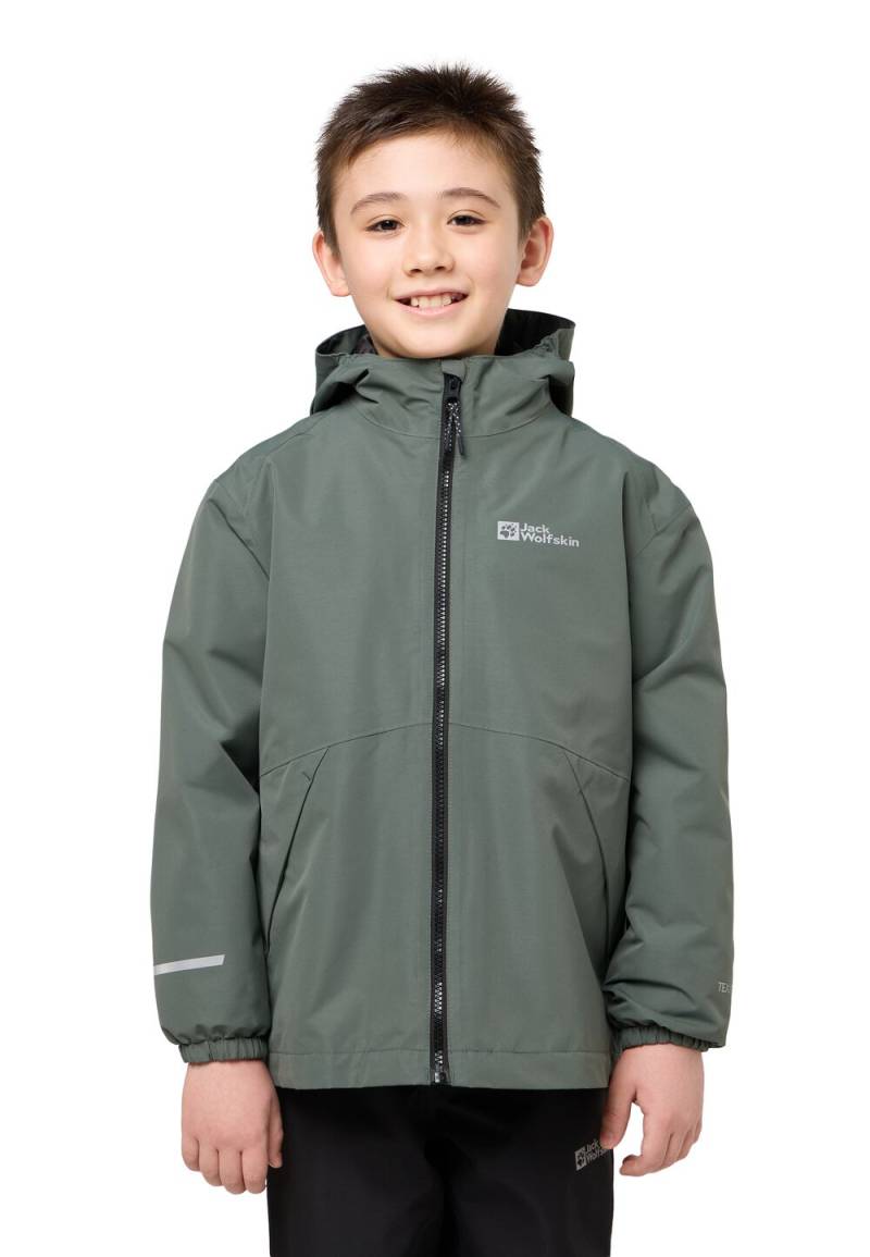 Jack Wolfskin 3 in 1 Jacke Kinder Iceland 3in1 Jacket Kids 104 slate green/black slate green/black von Jack Wolfskin