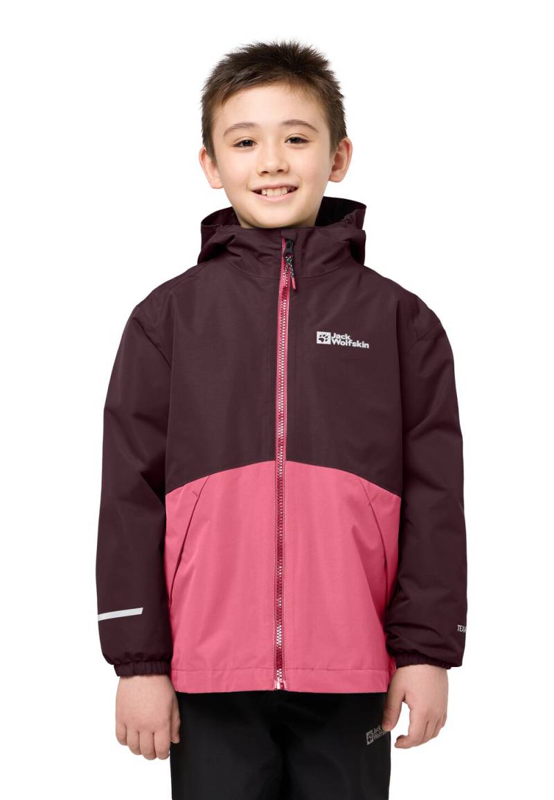 Jack Wolfskin 3 in 1 Jacke Kinder Iceland 3in1 Jacket Kids 116 boysenberry/pink boysenberry/pink von Jack Wolfskin