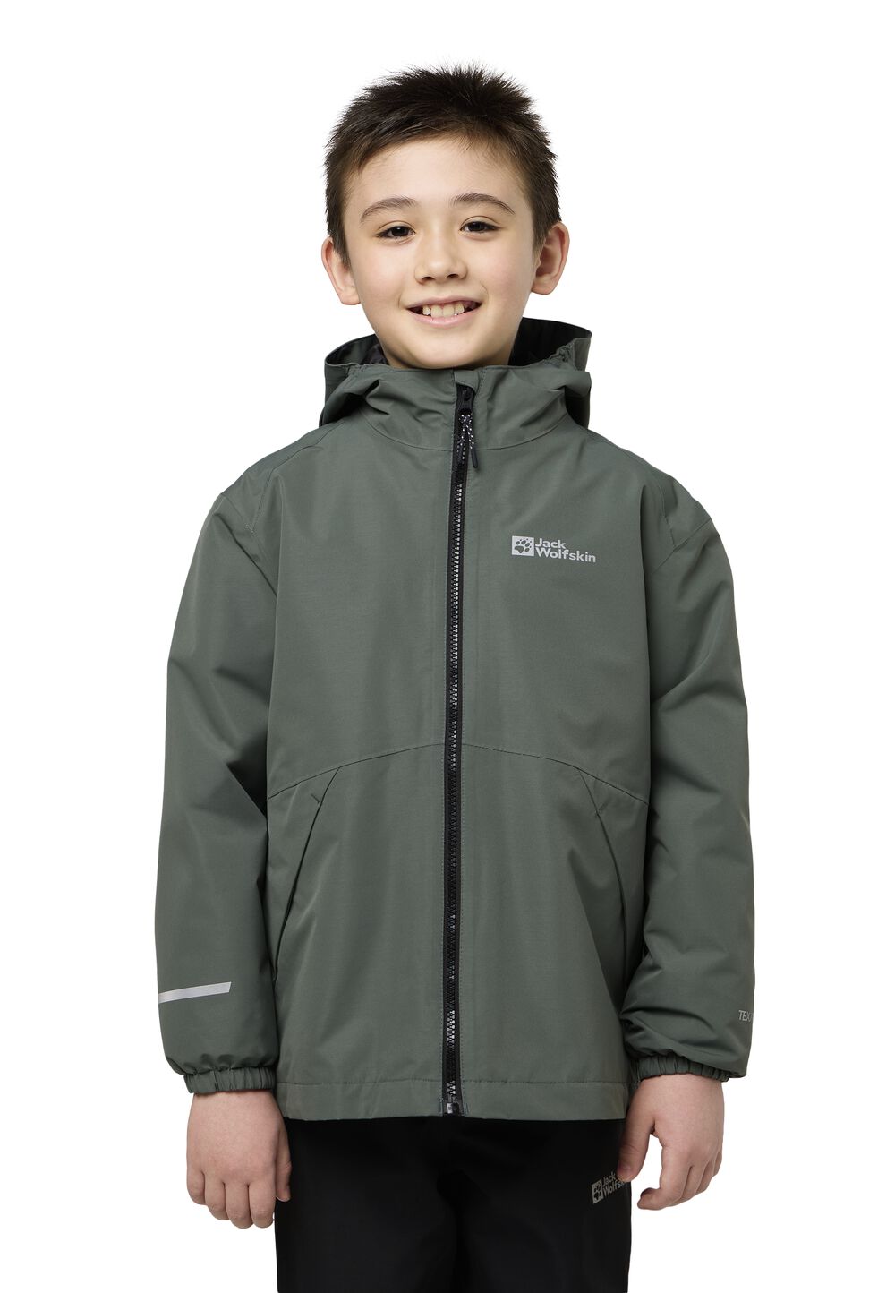 Jack Wolfskin 3 in 1 Jacke Kinder Iceland 3in1 Jacket Kids 152 slate green/black slate green/black von Jack Wolfskin