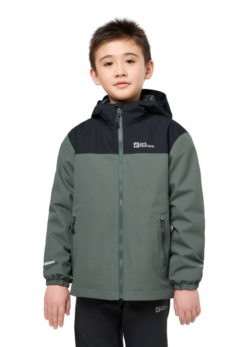 Jack Wolfskin 3 in 1 Jacke Kinder Snowcurl 3in1 Jacket Kids 104 slate green/black slate green/black von Jack Wolfskin