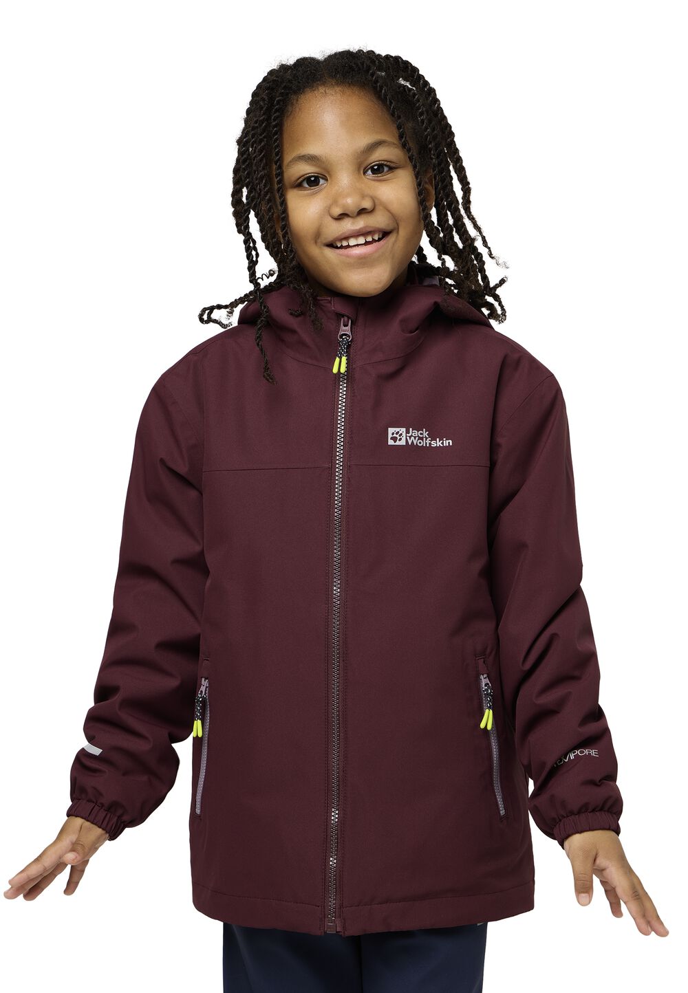 Jack Wolfskin 3 in 1 Jacke Kinder Snowcurl 3in1 Jacket Kids 116 boysenberry boysenberry von Jack Wolfskin