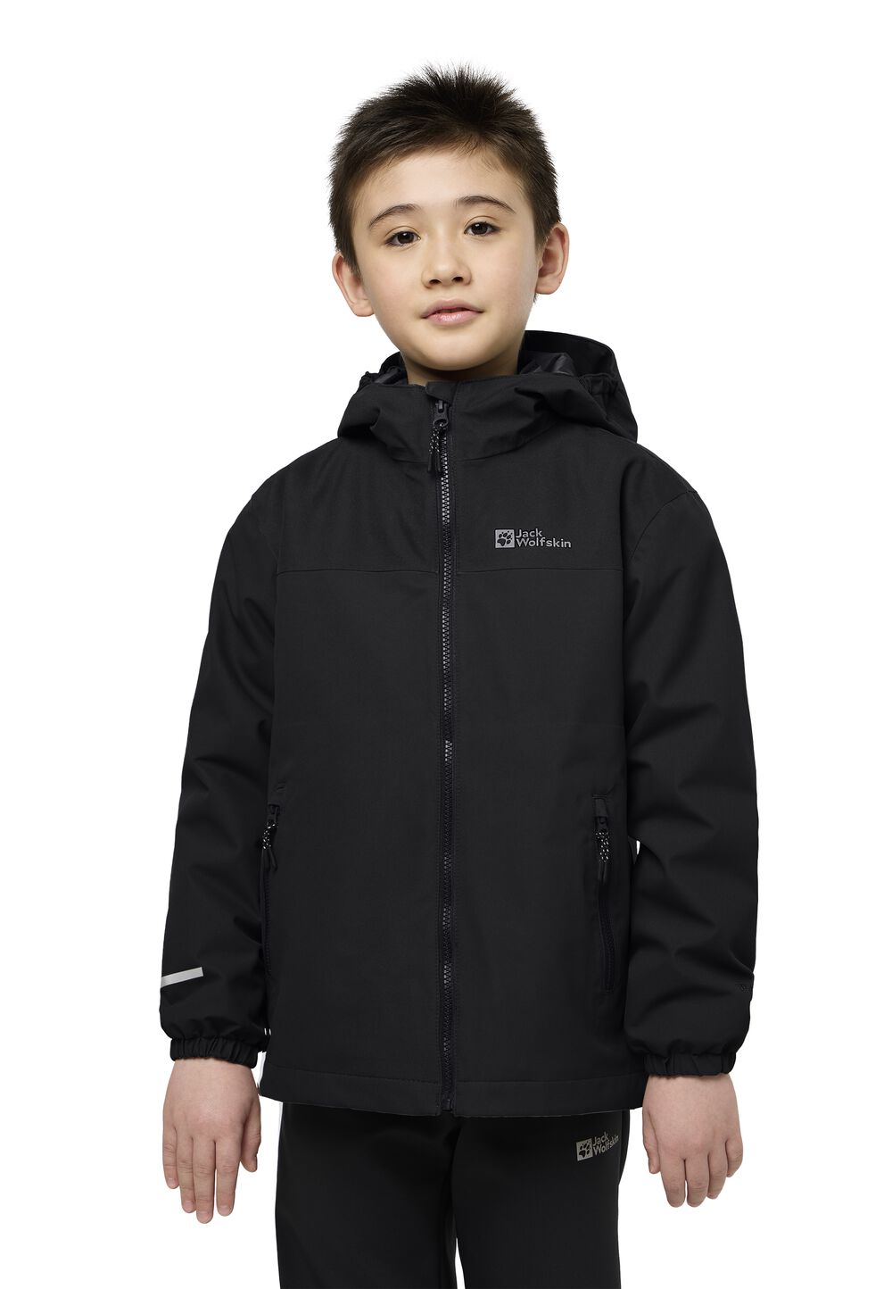 Jack Wolfskin 3 in 1 Jacke Kinder Snowcurl 3in1 Jacket Kids 128 black black von Jack Wolfskin