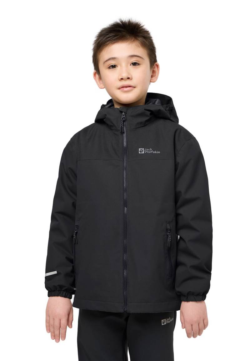 Jack Wolfskin 3 in 1 Jacke Kinder Snowcurl 3in1 Jacket Kids 152 black black von Jack Wolfskin