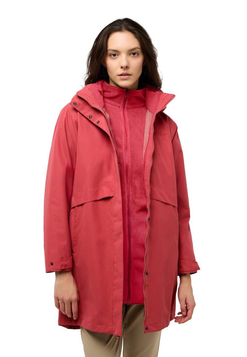 Jack Wolfskin Baylight 3in1 Coat Women XL red coral red coral von Jack Wolfskin