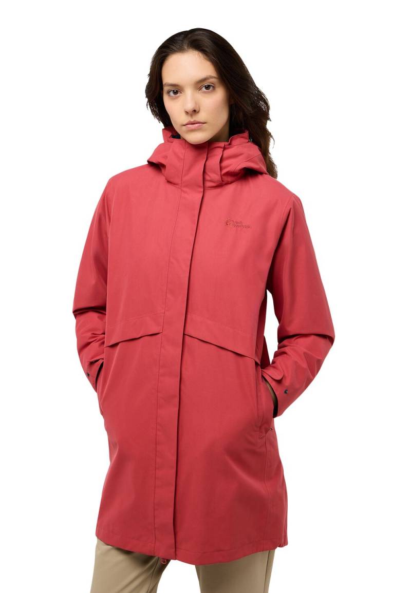 Jack Wolfskin Baylight 3in1 Coat Women XS red coral red coral von Jack Wolfskin