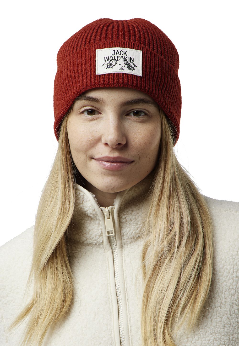 Jack Wolfskin Beanie Mütze Badge Beanie One Size intense rust intense rust von Jack Wolfskin