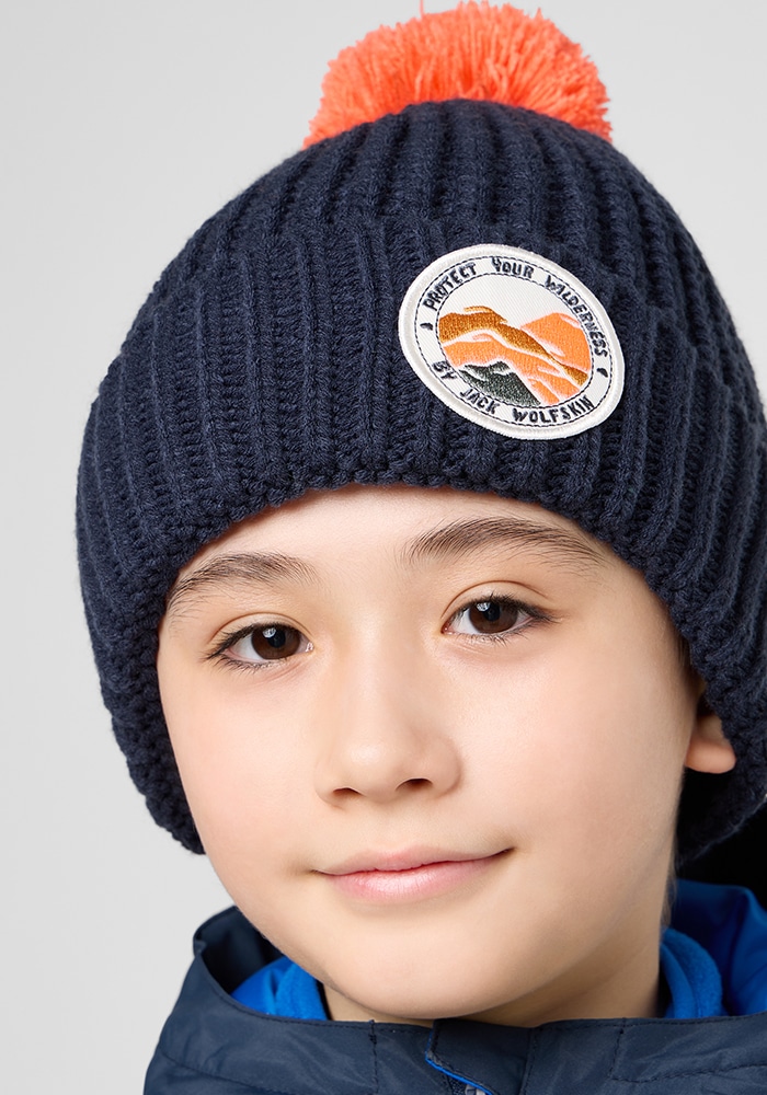 Jack Wolfskin Bommelmütze »POMPOM BADGE BEANIE K« von Jack Wolfskin