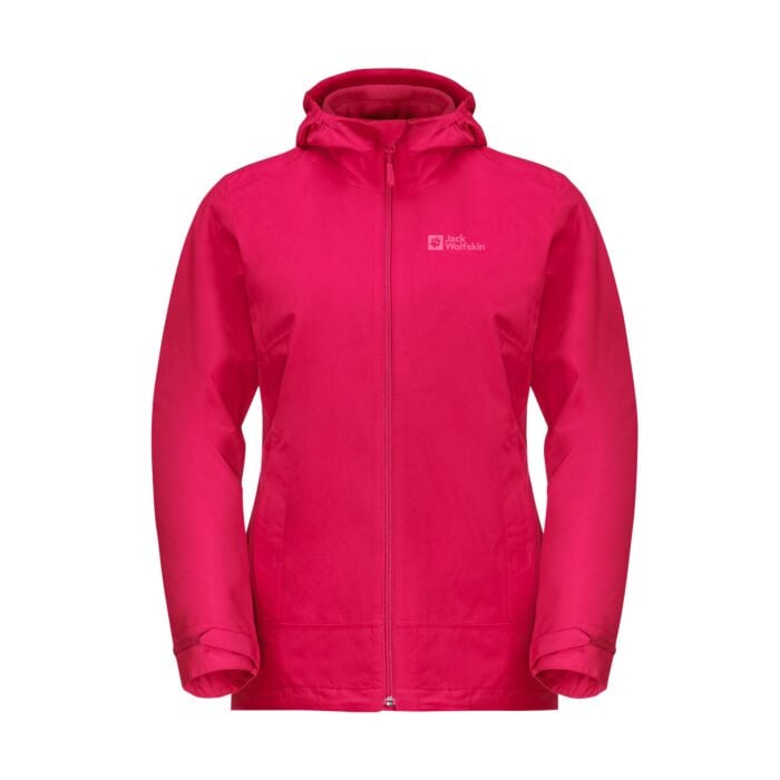 Jack Wolfskin Damen Jacke 3in1 Moonrise, pink, XL von Jack Wolfskin