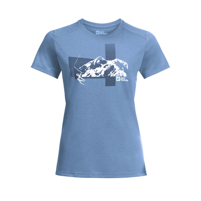 Jack Wolfskin Damen T-Shirt Vonnan, stahlblau, XL von Jack Wolfskin