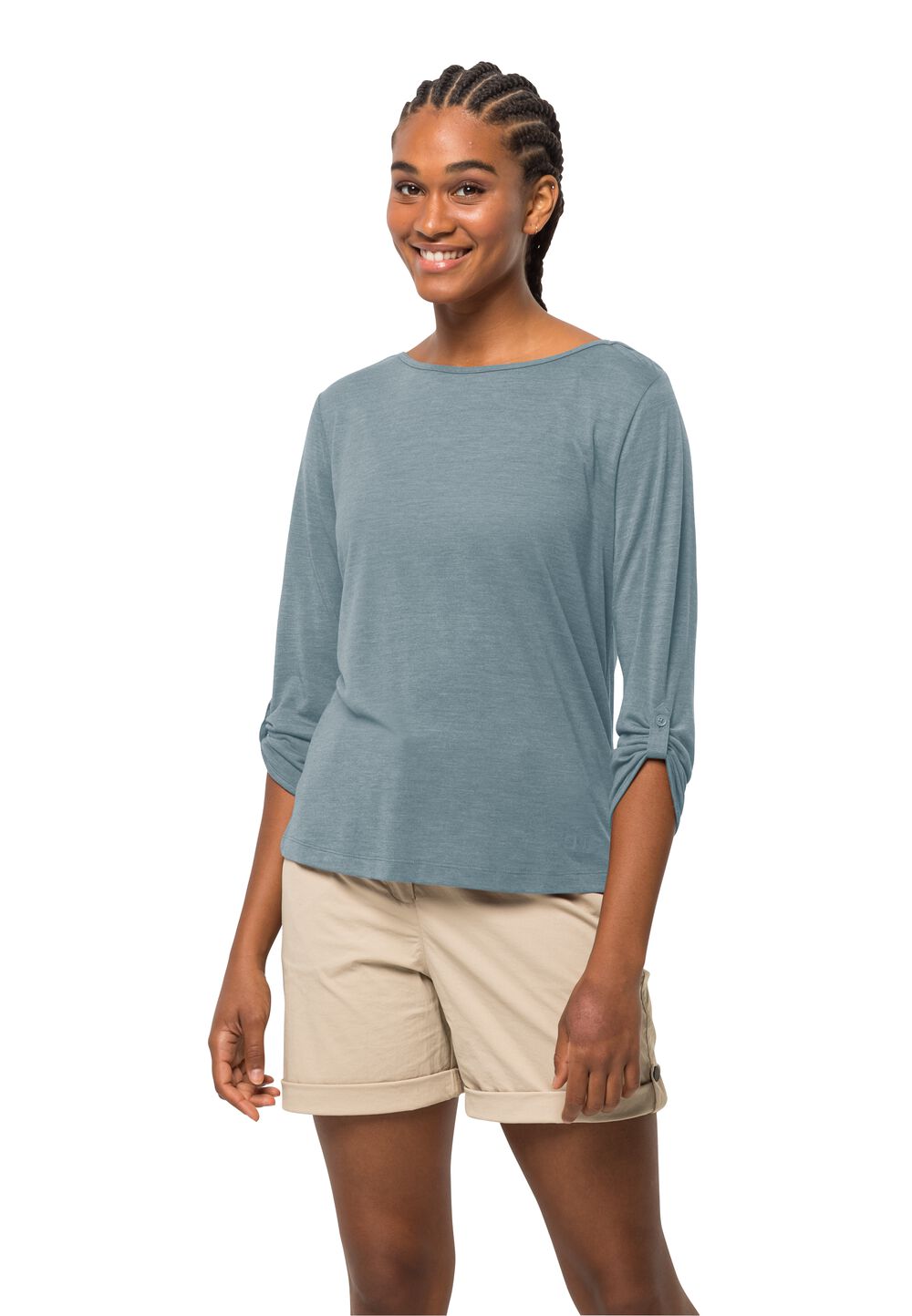 Jack Wolfskin Damen T-shirt Coral Coast 3/4 T-Shirt Women XS citadel citadel von Jack Wolfskin