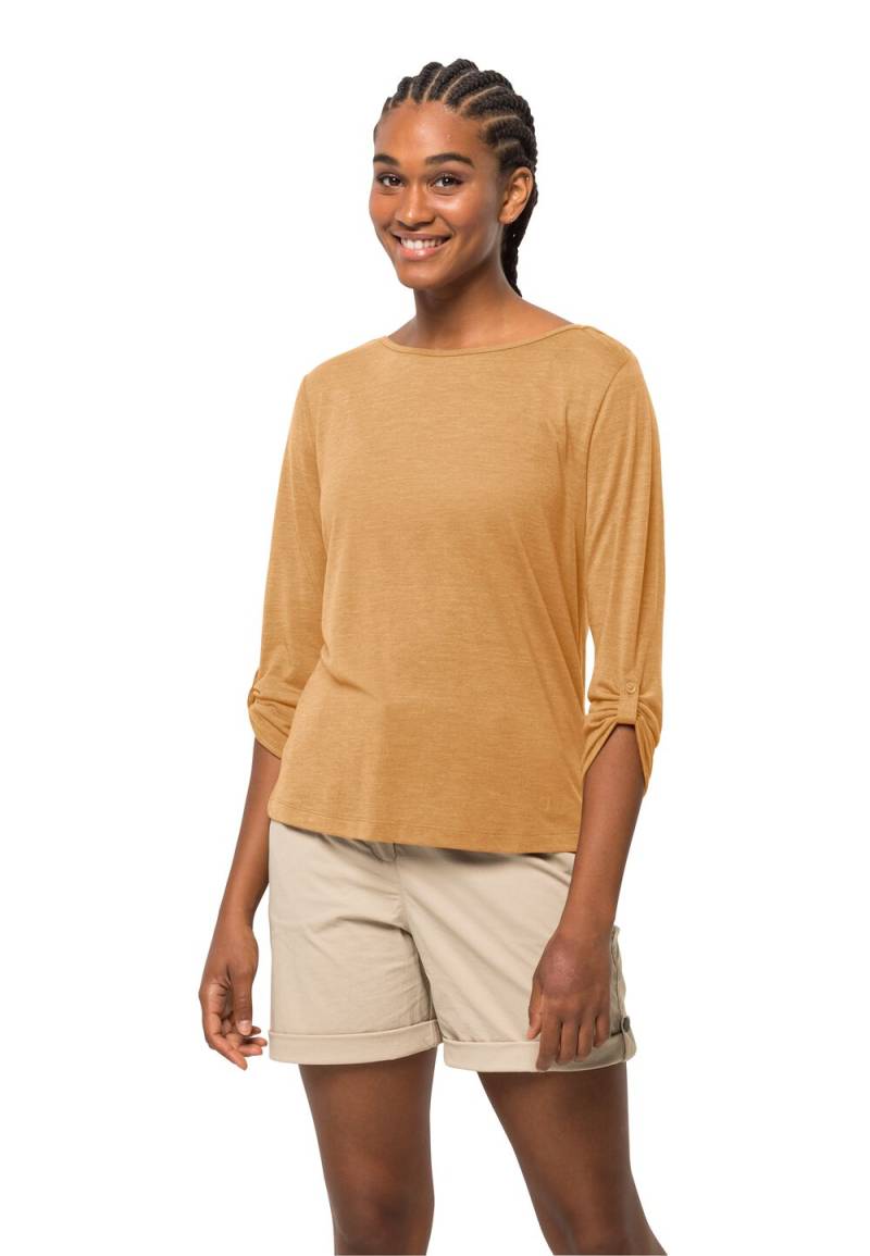 Jack Wolfskin Damen T-shirt Coral Coast 3/4 T-Shirt Women XS honey yellow honey yellow von Jack Wolfskin