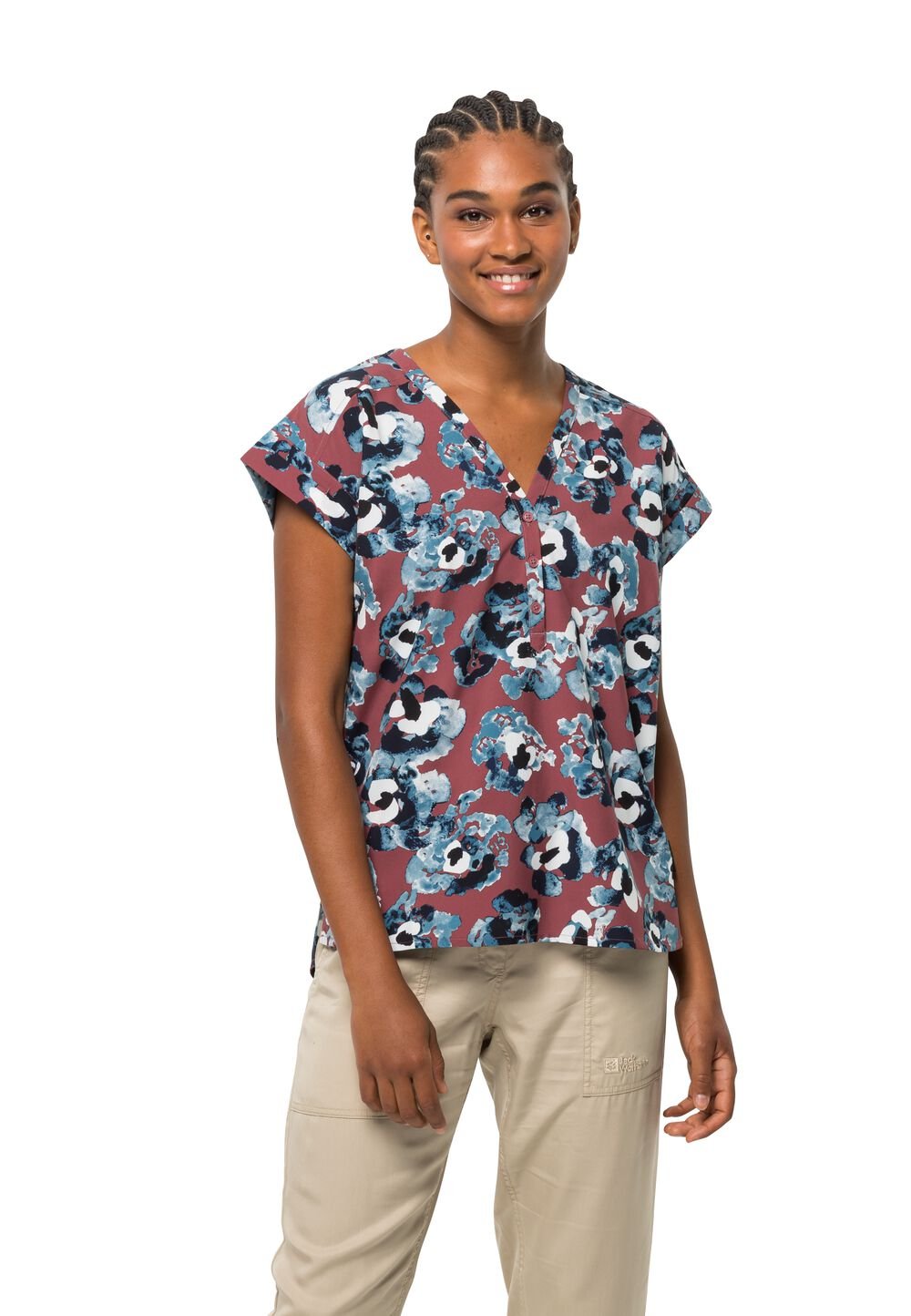 Jack Wolfskin Damen T-shirt Flower Shirt Women L apple butter 51 apple butter 51 von Jack Wolfskin