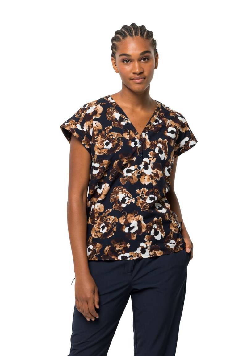 Jack Wolfskin Damen T-shirt Flower Shirt Women L blau night blue all over von Jack Wolfskin