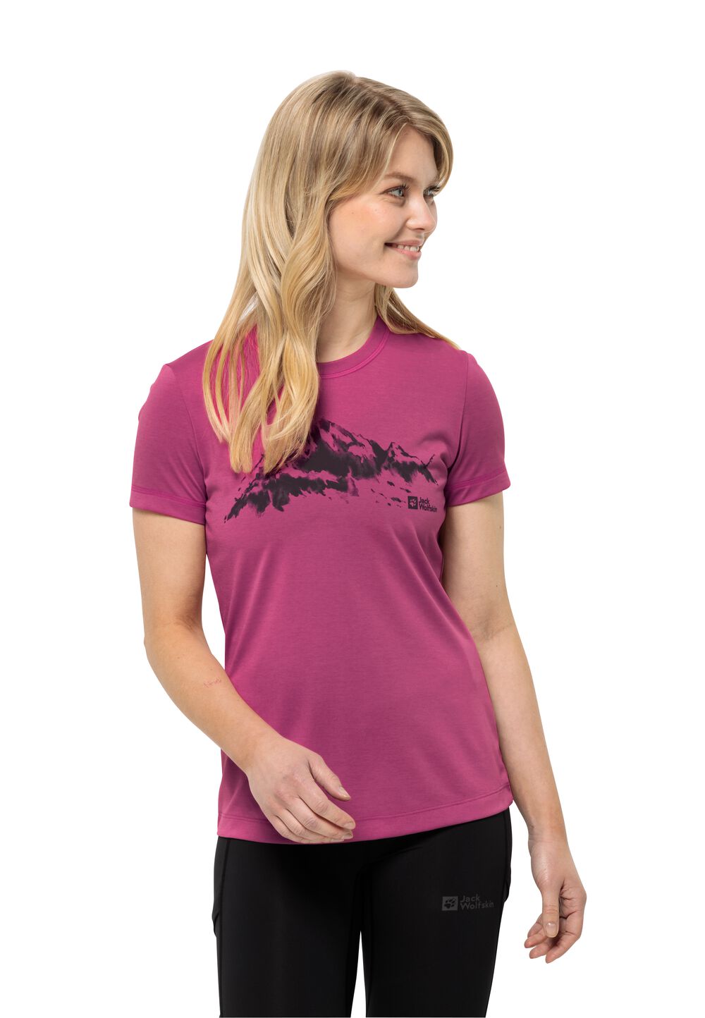 Jack Wolfskin Damen T-shirt Hiking S/S T-Shirt Women S new magenta new magenta von Jack Wolfskin