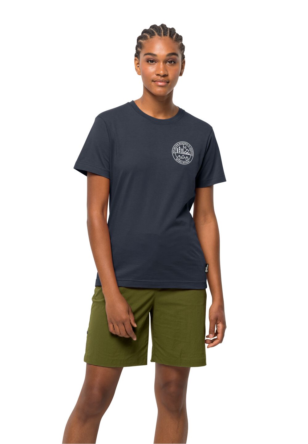 Jack Wolfskin Damen T-shirt aus Bio-Baumwolle Campfire T-Shirt Women S blau night blue von Jack Wolfskin