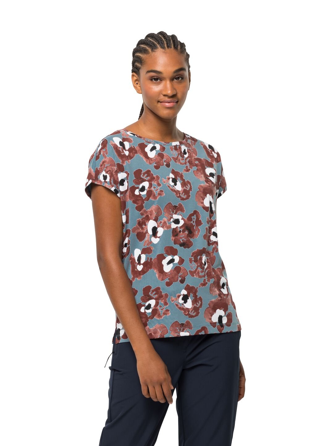 Jack Wolfskin Damen T-shirt aus Bio-Baumwolle Florell T-Shirt Women L citadel 51 citadel 51 von Jack Wolfskin