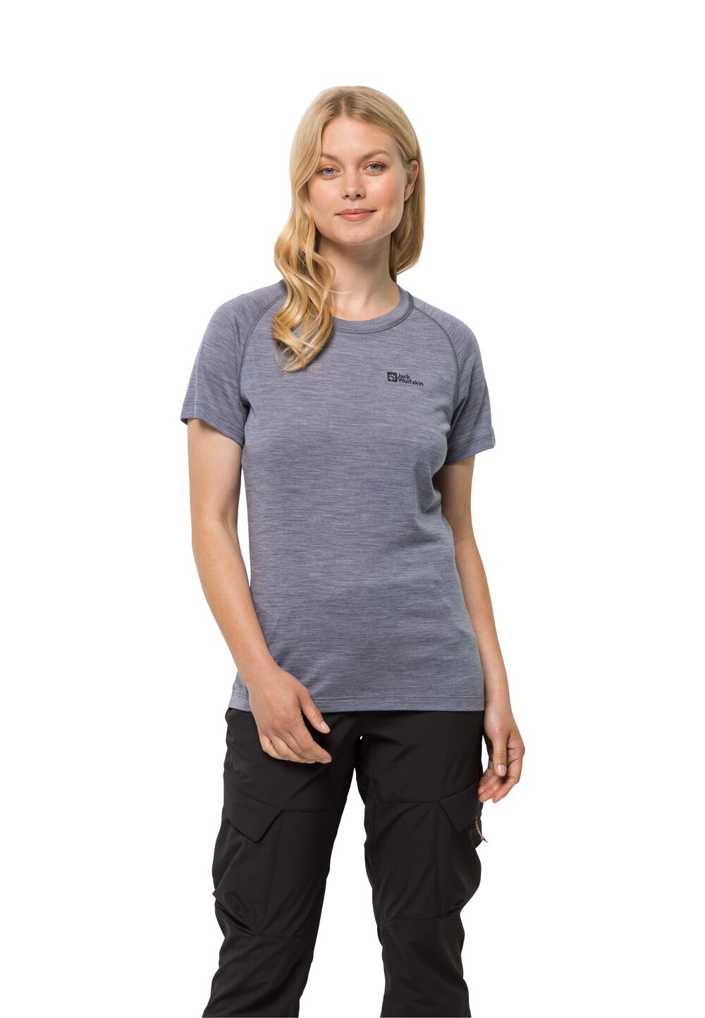 Jack Wolfskin Damen T-Shirt aus Merinowolle Kammweg S/S Women L dolphin dolphin von Jack Wolfskin