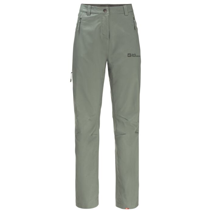 Jack Wolfskin Damen Wanderhose Active Track Pants W, grün, 44 von Jack Wolfskin